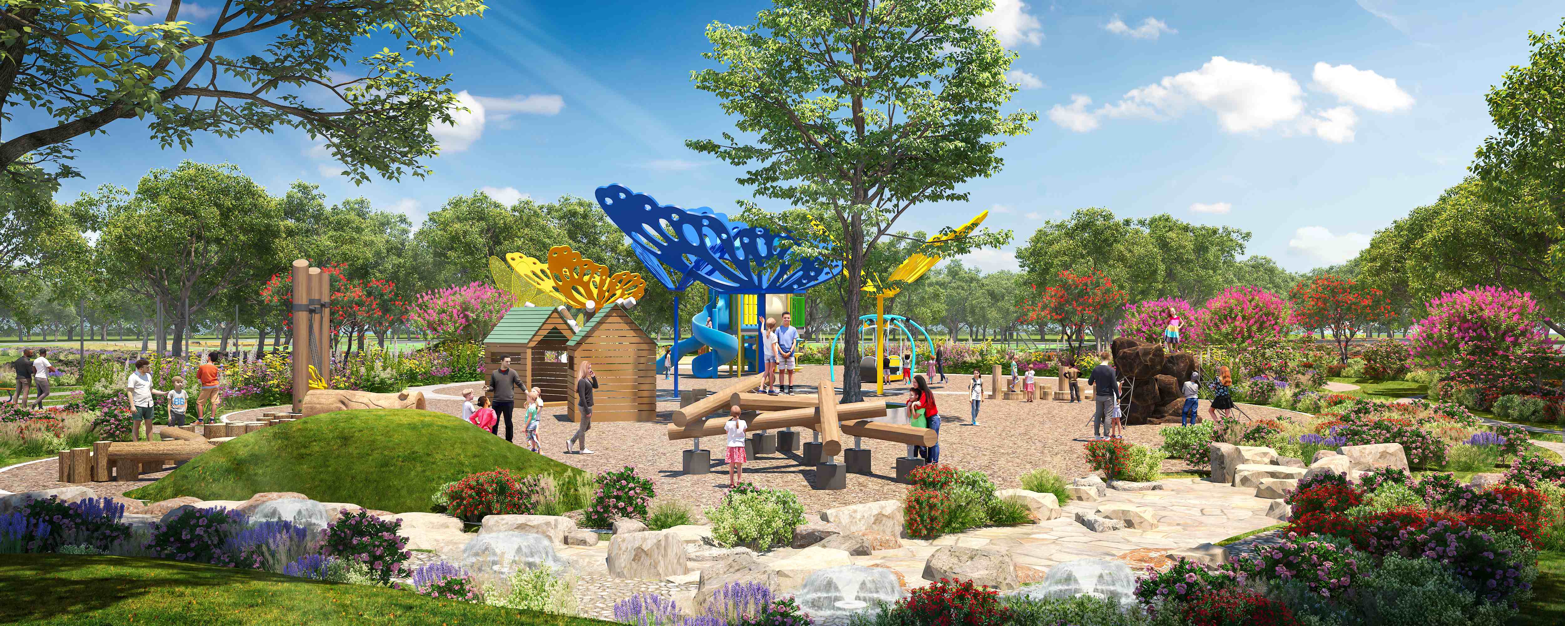 Heath-Towne-Center-Park-Recreation-Kids-Playground-Exterior-Eye-Level-Daytime-Heath-Texas
